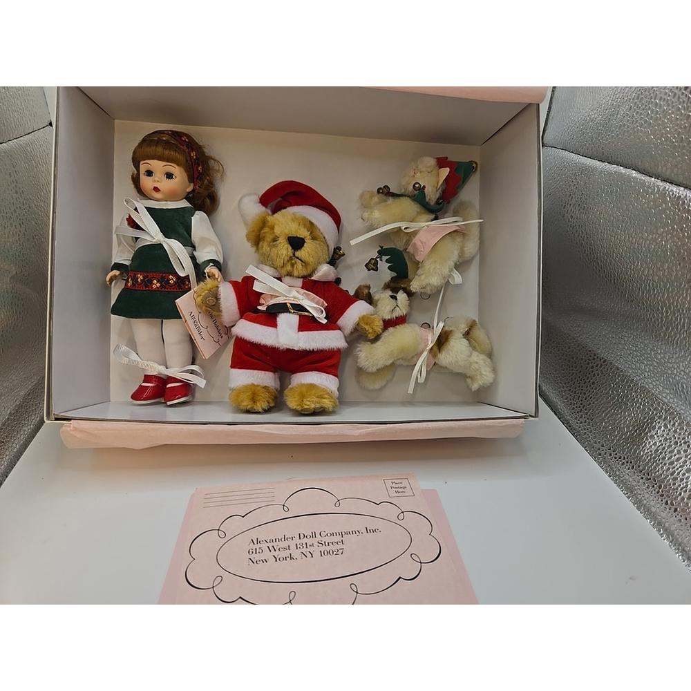 RARE NIB 2007 Madame Alexander FOUR FOR THE HOLIDAYS SET NRFB Org Box w/Tags - Picture 7 of 11